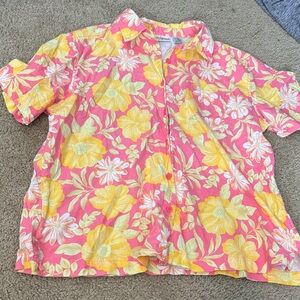 Vibrant Floral Button-Down Shirt